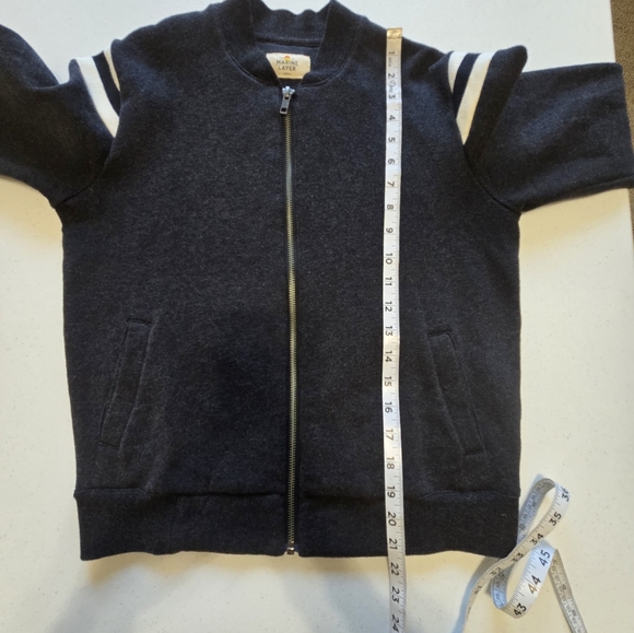 Marine Layer Ashton Bomber Heather Charcoal Black Women's Small‎ - Picture 8 of 11